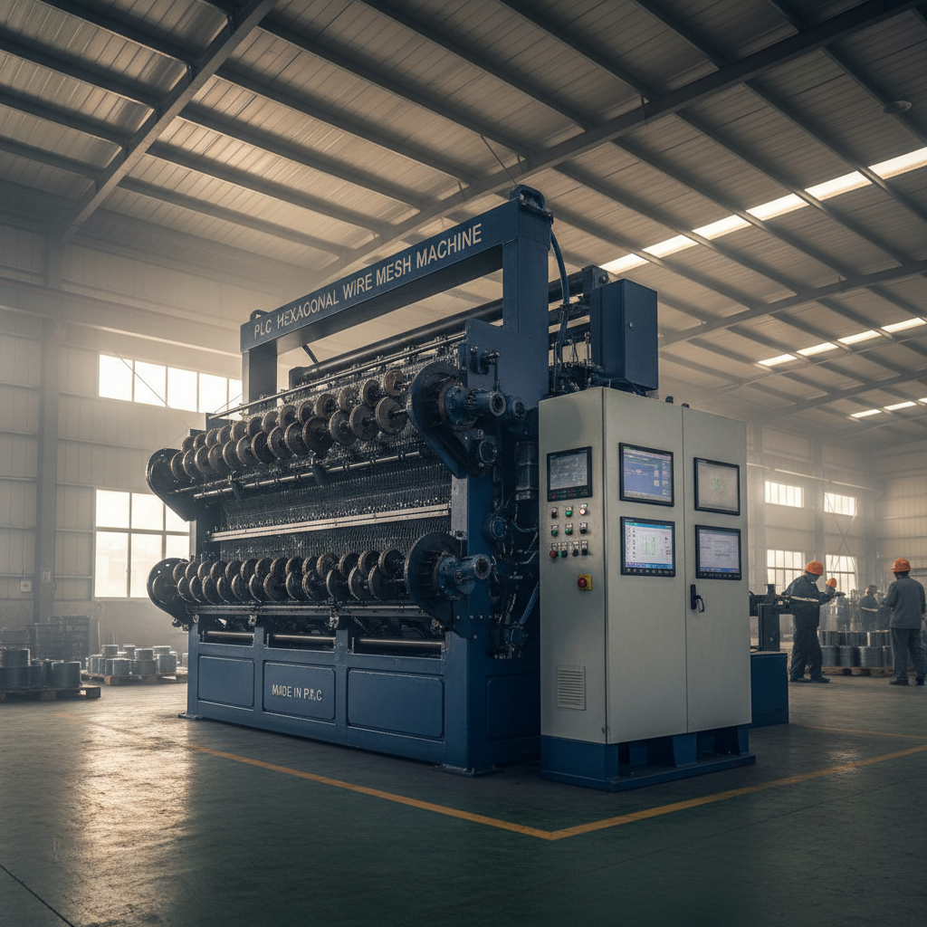 China PLC Hexagonal Wire Mesh Machine