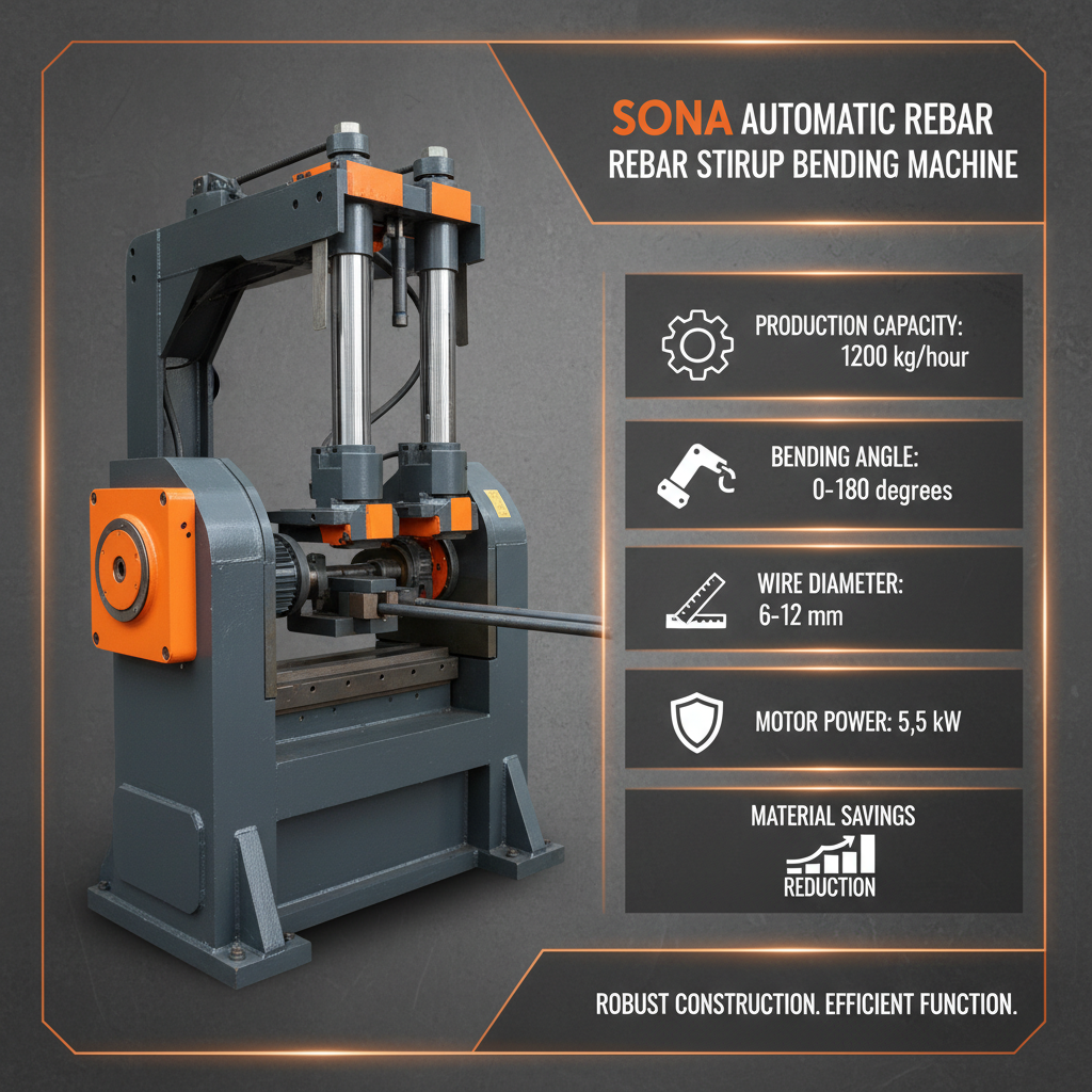 sona automatic rebar stirrup bending machine
