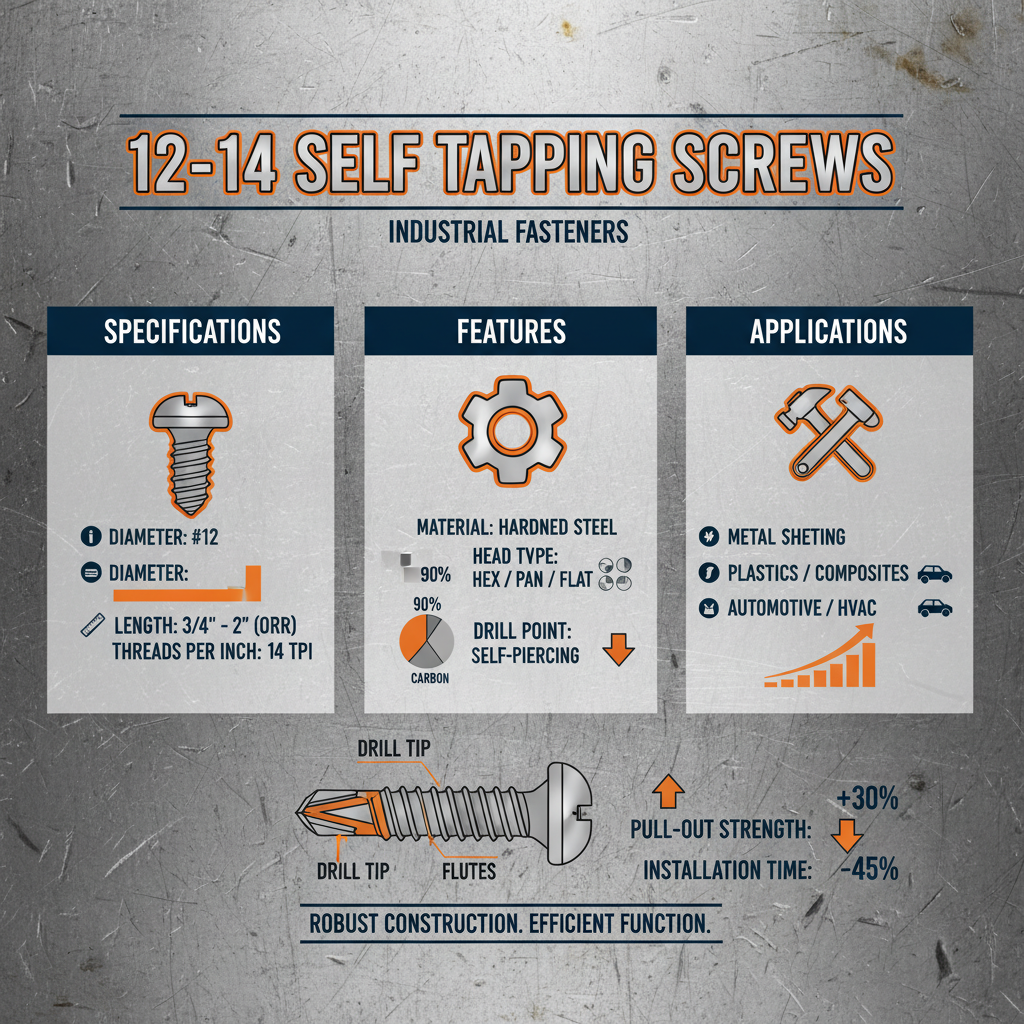 12 14 self tapping screw