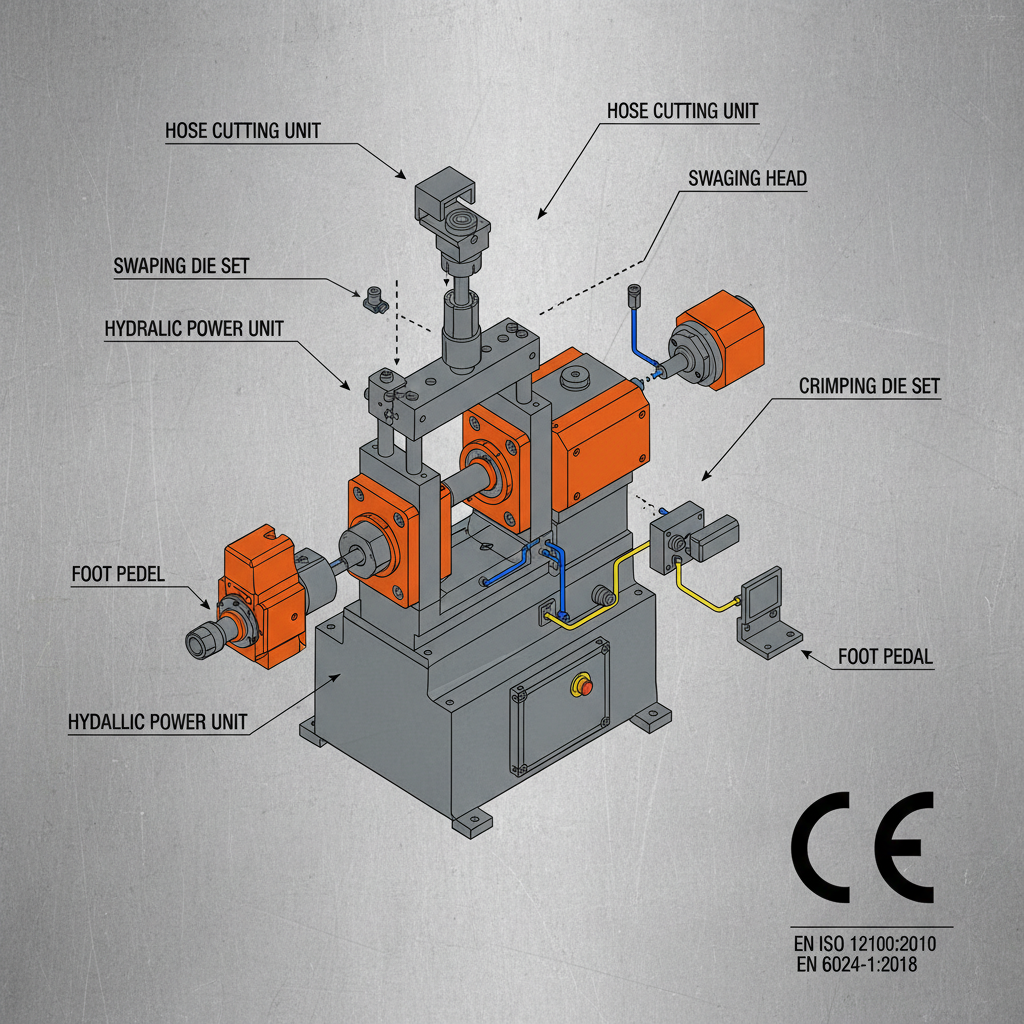 CE Certification hydraulic hose assembly machine