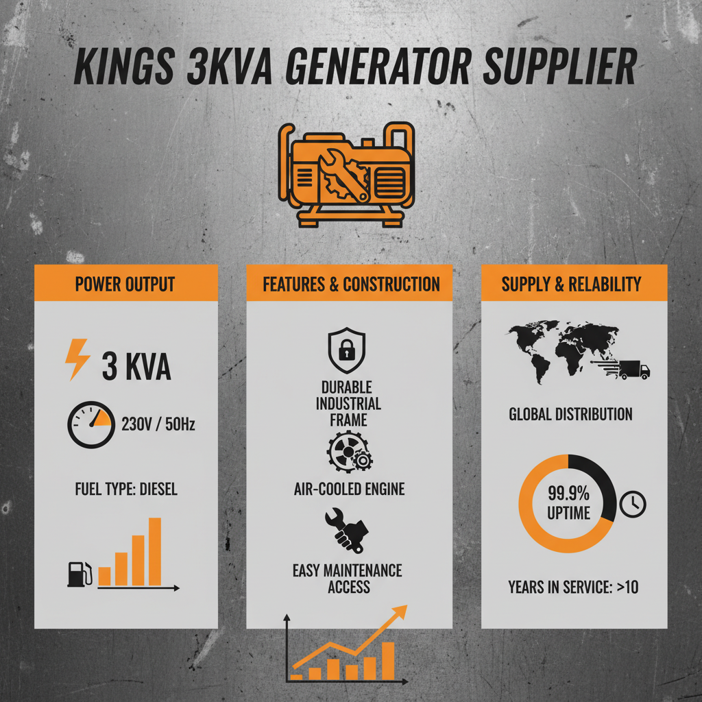 kings 3kva generator Supplier