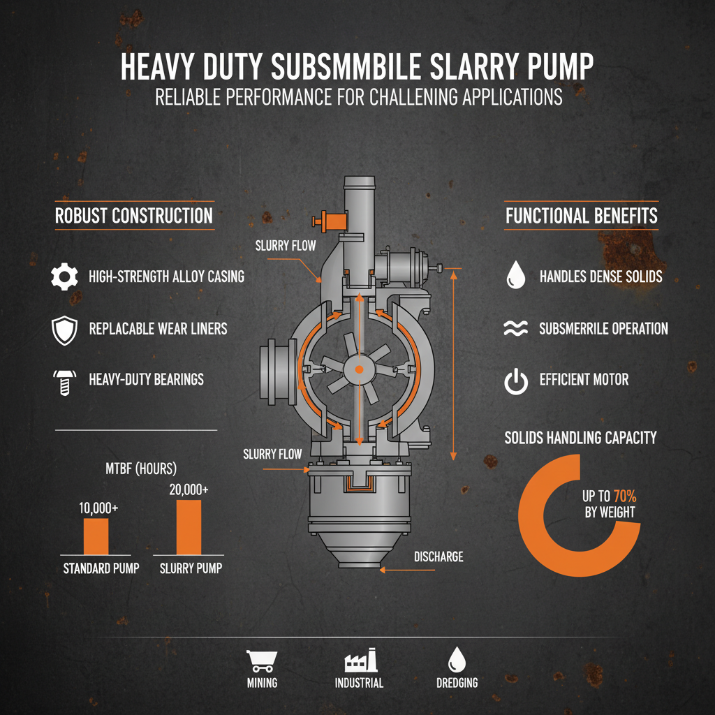 heavy duty submersible slurry pump