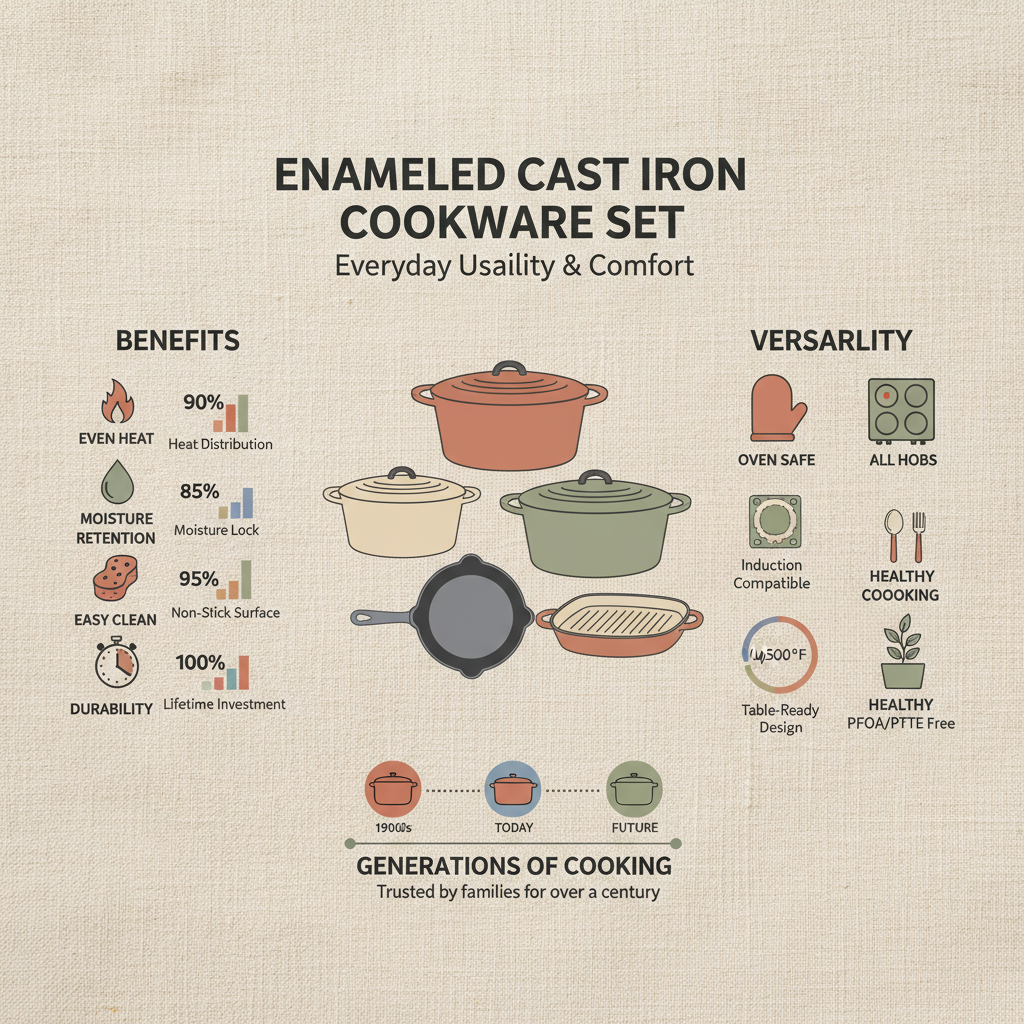 Discover the Enduring Appeal of Enameled Cast Iron Cookware Set