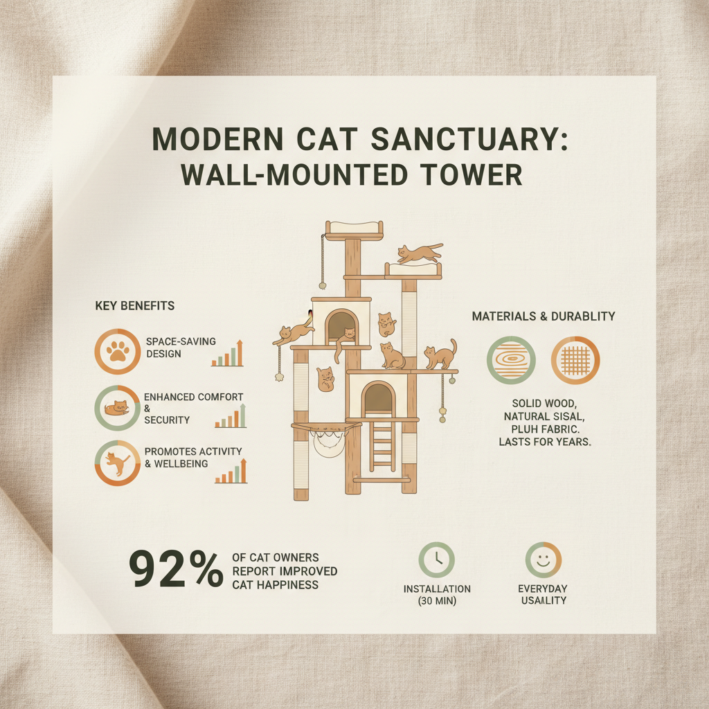 Transform Your Space with a Stylish Wall Mounted Cat Tower for Feline Fun