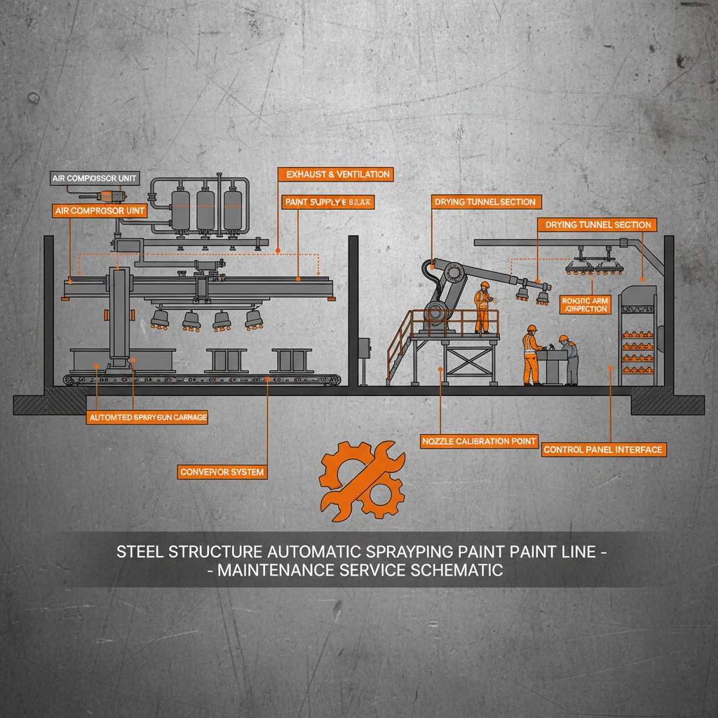 Comprehensive Steel Structure Automatic Spraying Paint Line Maintenance Service Solutions