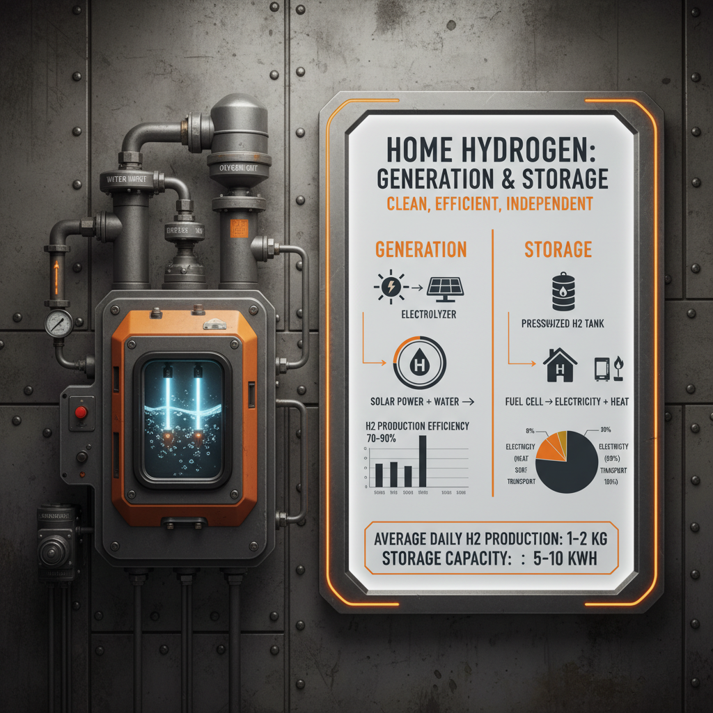 Advancements in Home Hydrogen Generation and Storage for Energy Independence