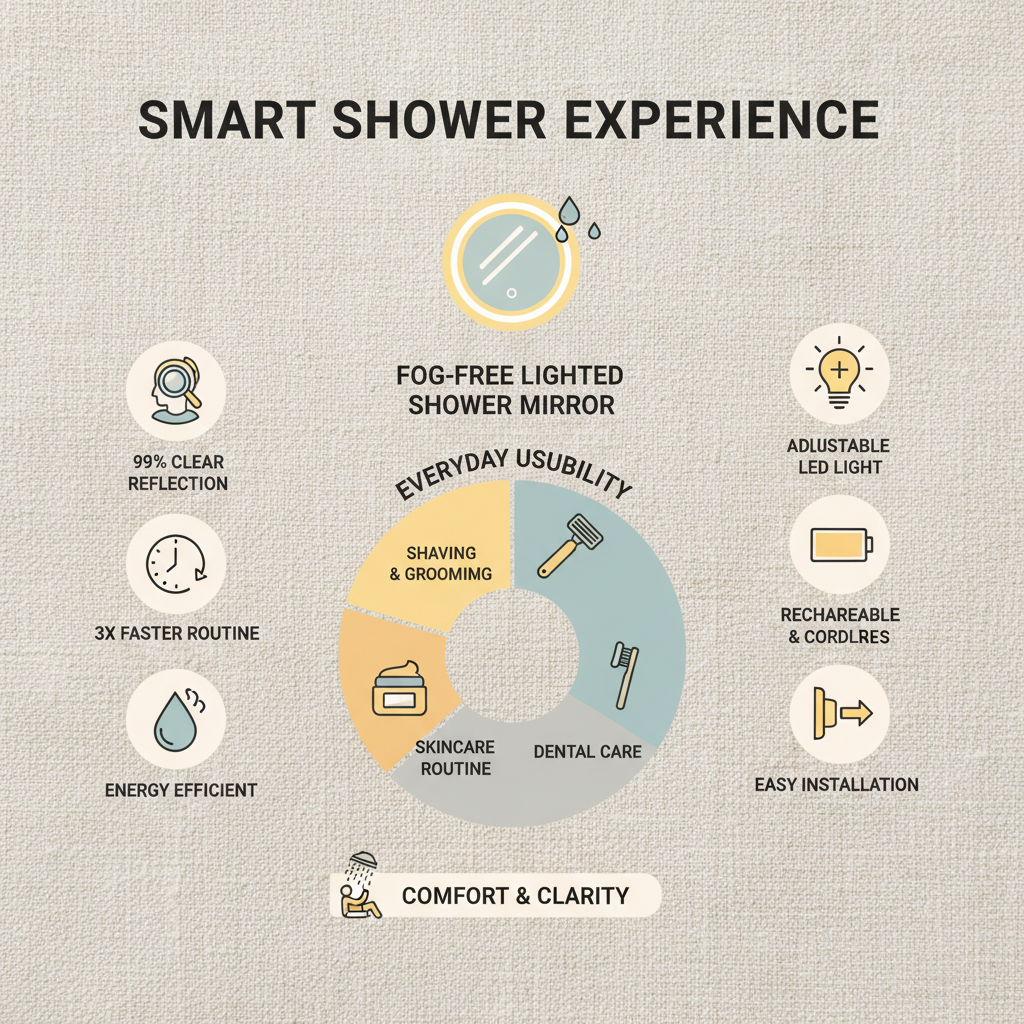 Enhance Your Routine with a Fog Free Lighted Shower Mirror Guide