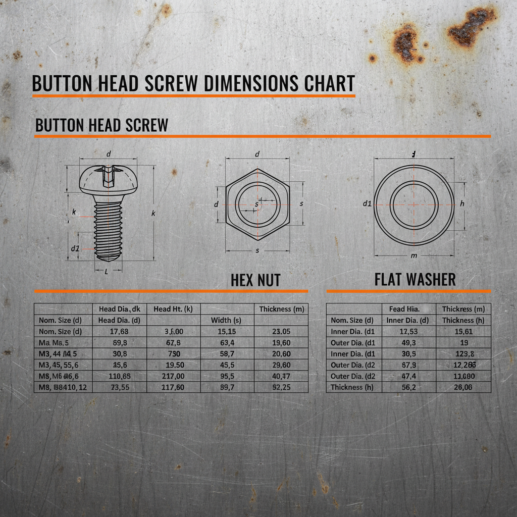 Comprehensive Button Head Screw Dimensions Chart for Engineering Projects