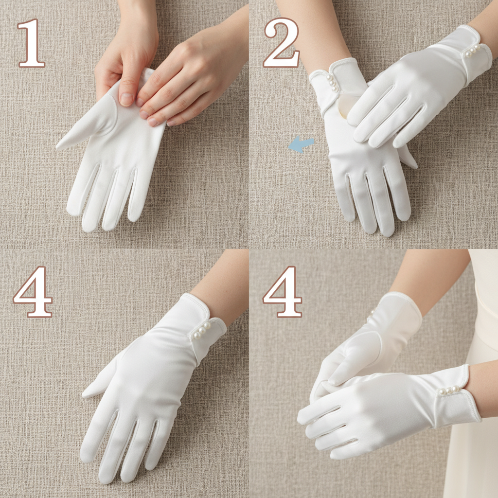 womens white gloves formal