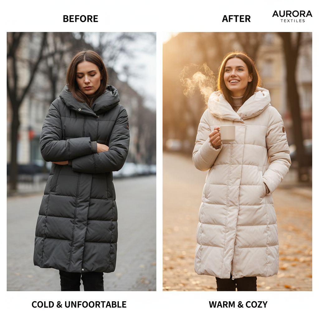 ladies long puffer jacket