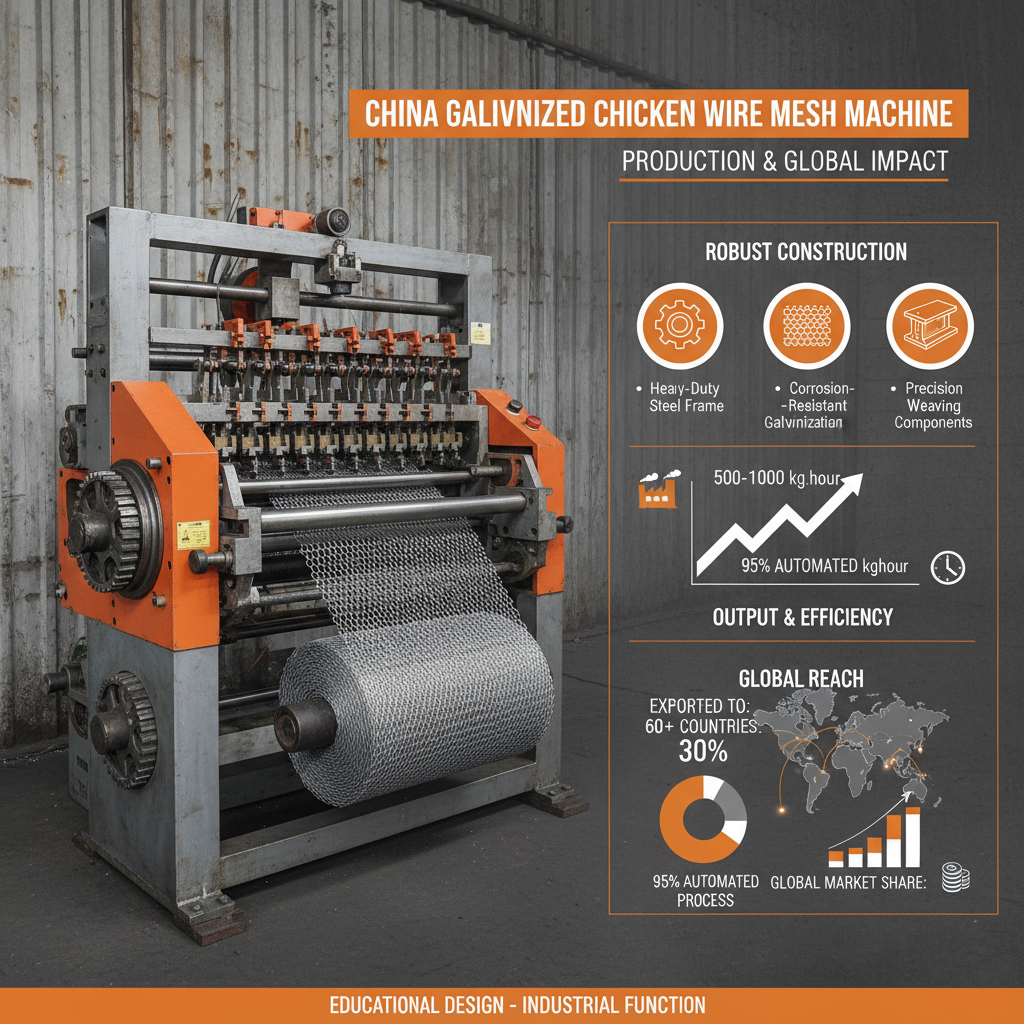 China galvanized chicken wire mesh machine