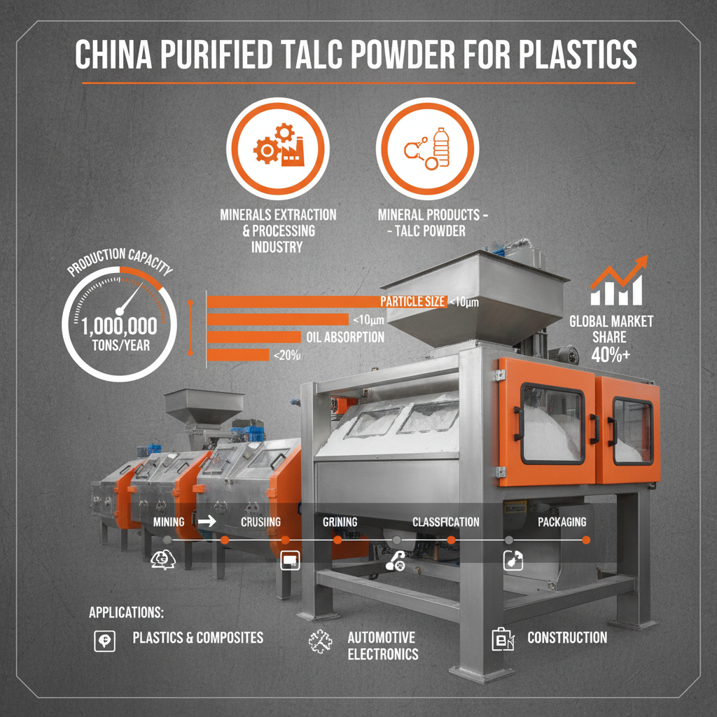 China purified Talc Powder For Plastics