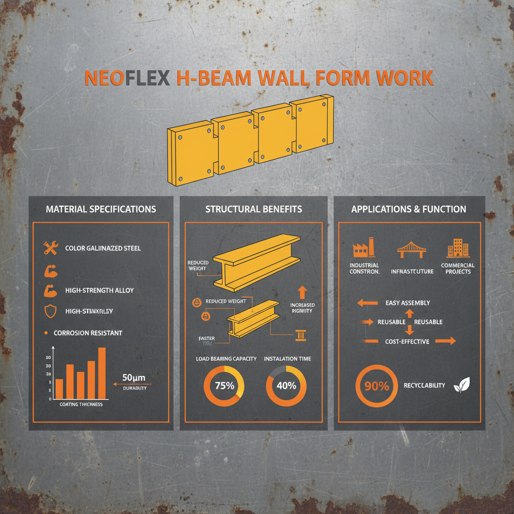 Color Galvanized Yellow Neoflex H Beam Wall Formwork For Efficient Construction