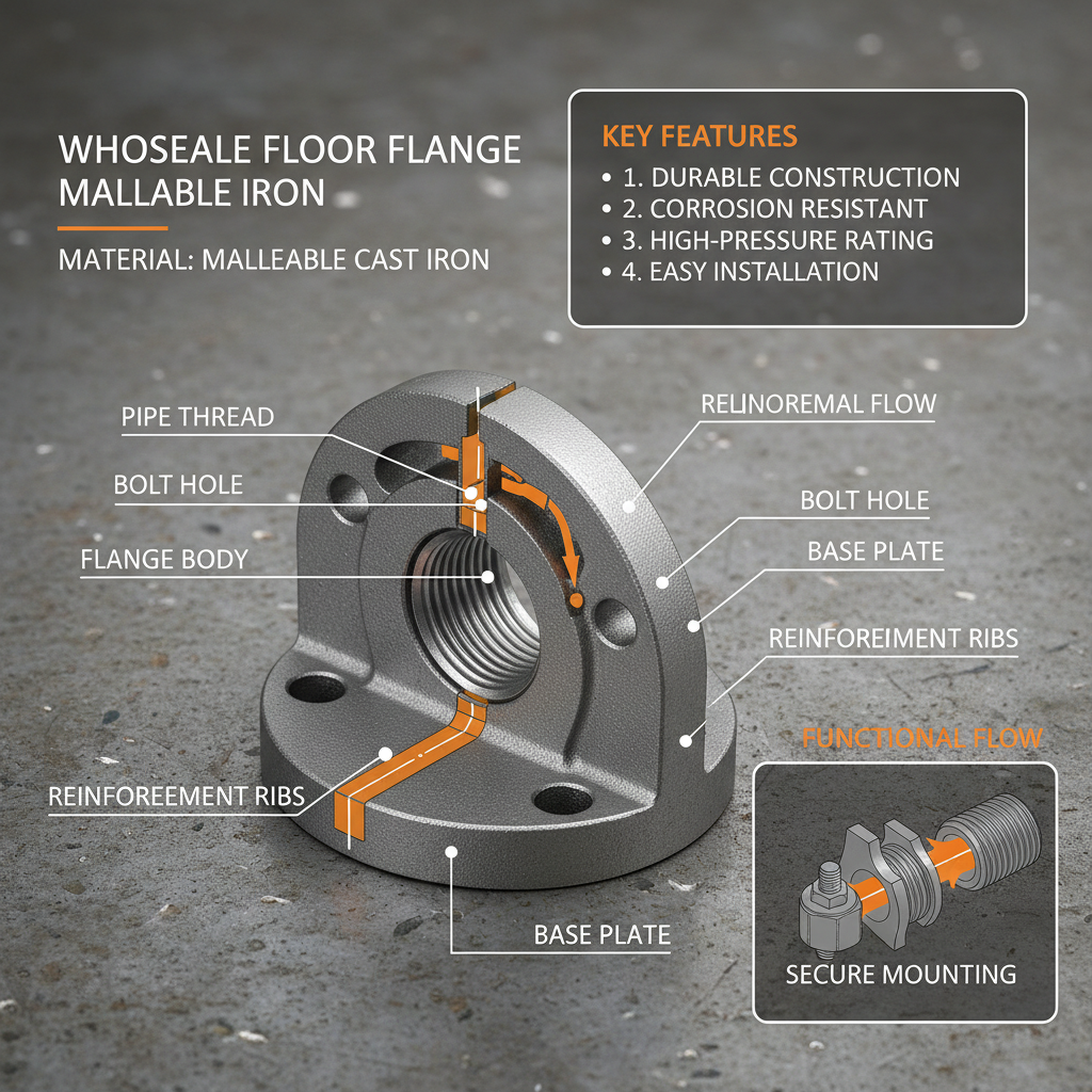 HighQuality Wholesale Floor Flange Malleable Iron for Industrial Piping Systems