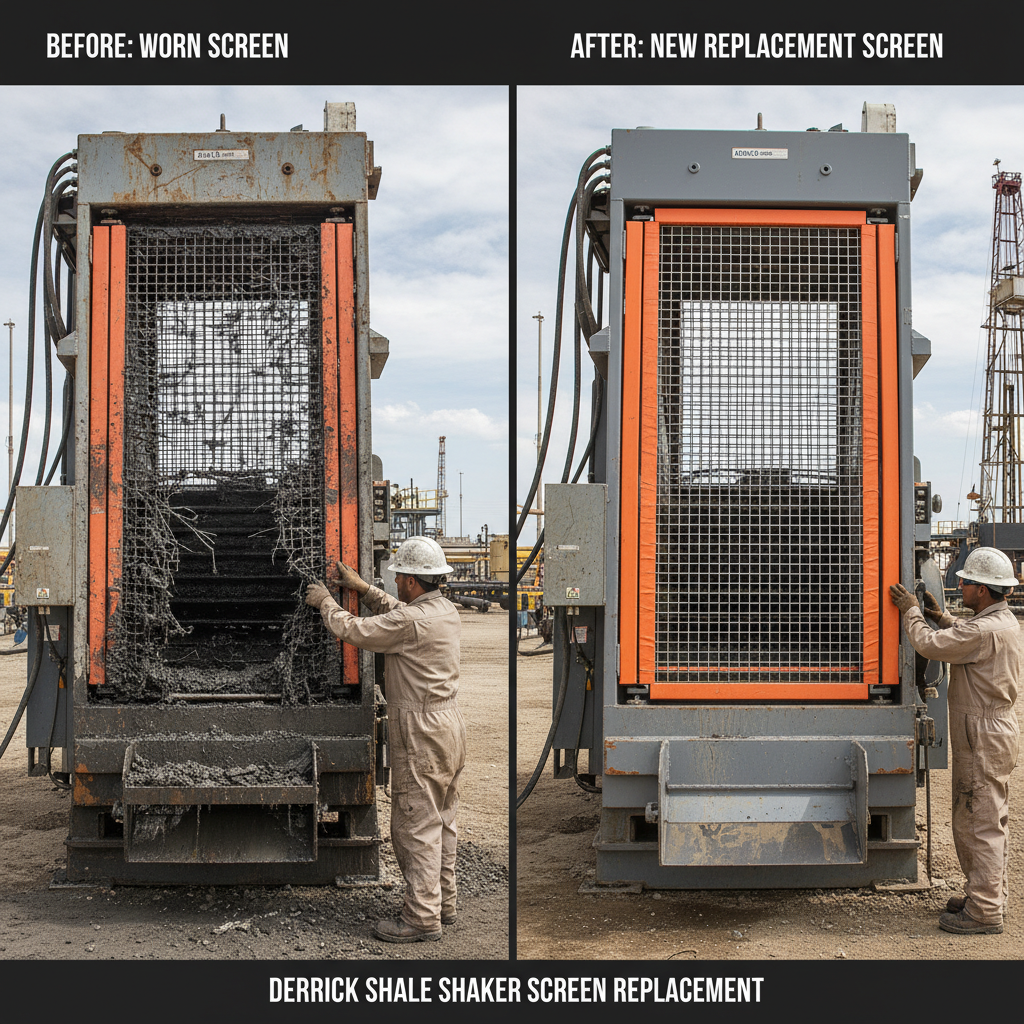 Derrick Shale Shaker Screen Replacement for Optimized Drilling Performance