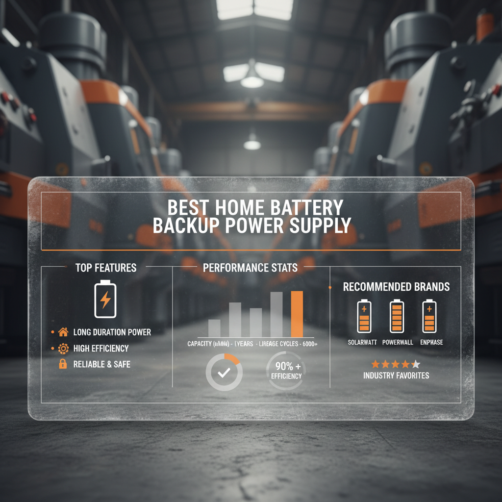 Choosing the Best Home Battery Backup Power Supply for Reliable Energy Security