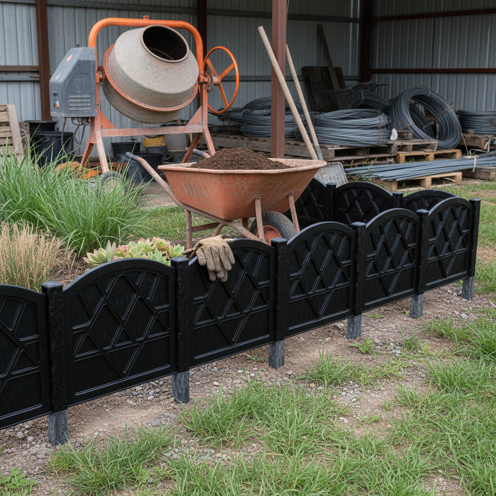Enhance Your Garden with a Stylish Black Resin Garden Border Fence