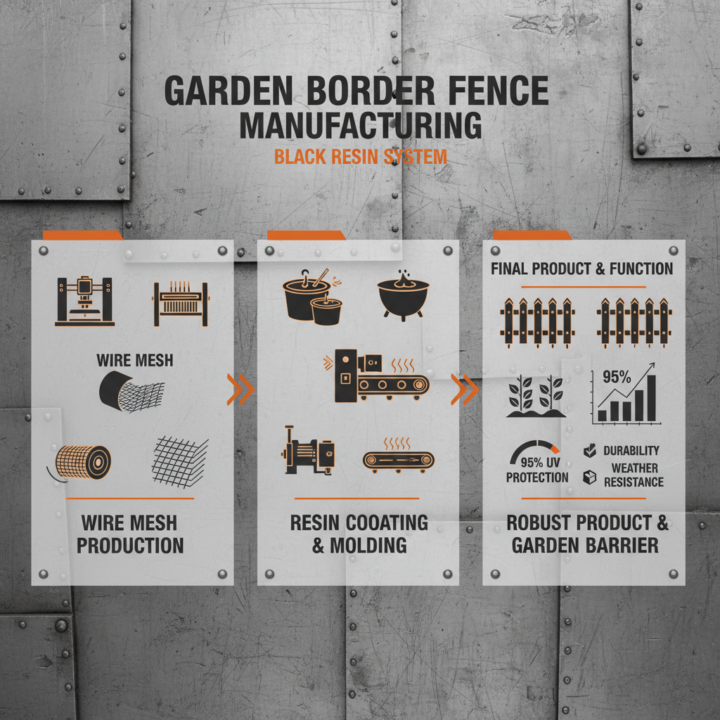 Enhance Your Garden with a Stylish Black Resin Garden Border Fence