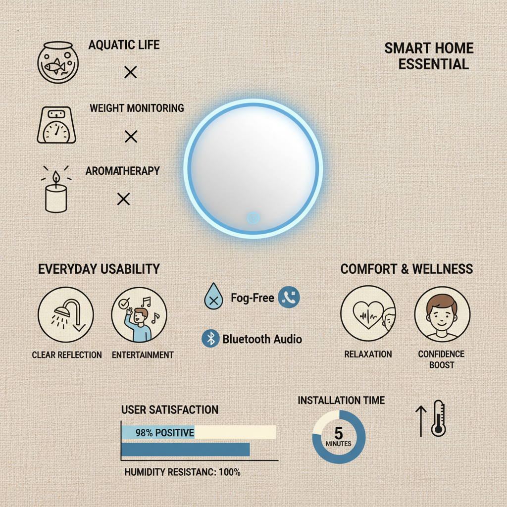 Enhance Your Routine with a Fog Free Shower Mirror with Bluetooth Technology