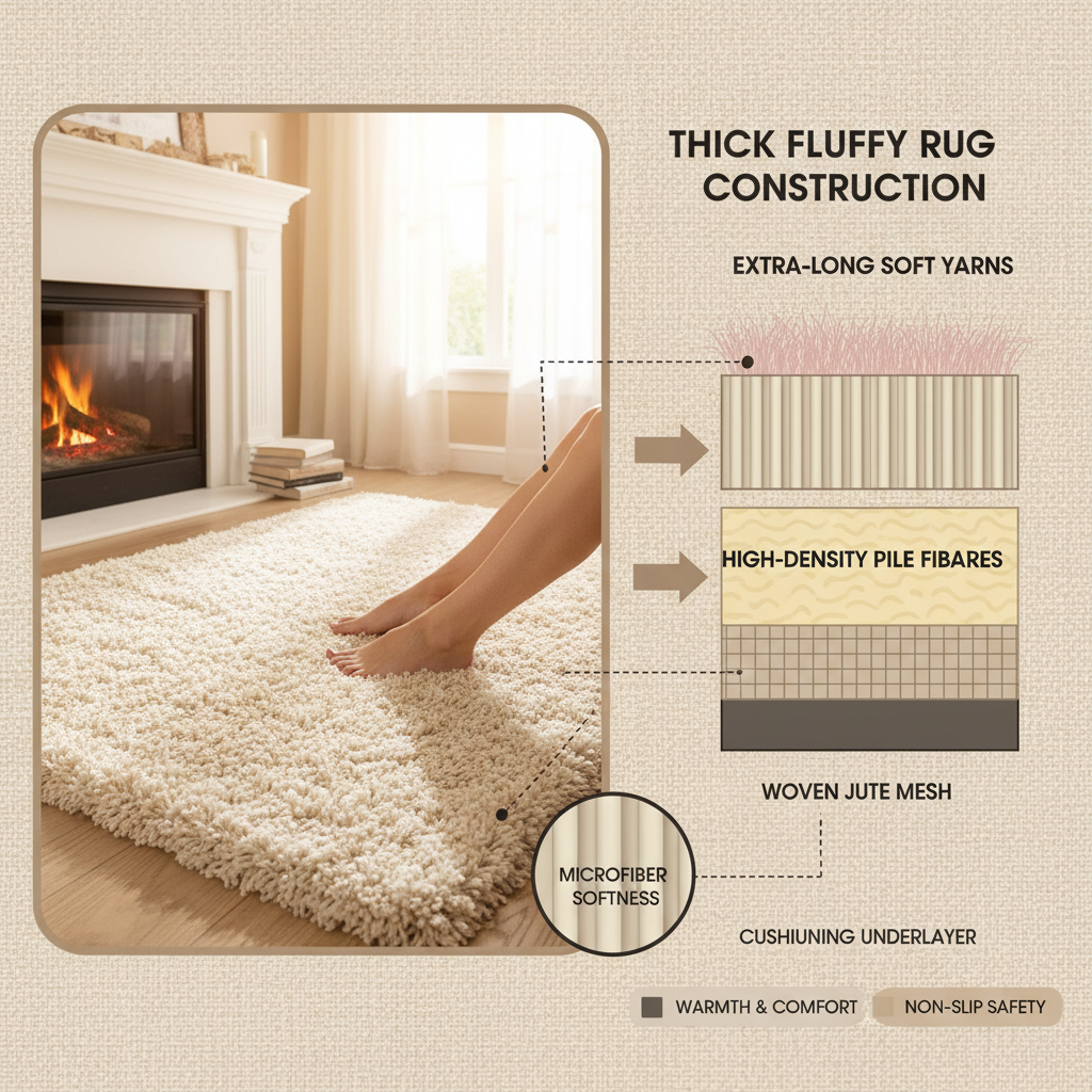 Enhance Your Living Space with a Luxurious Thick Fluffy Rug