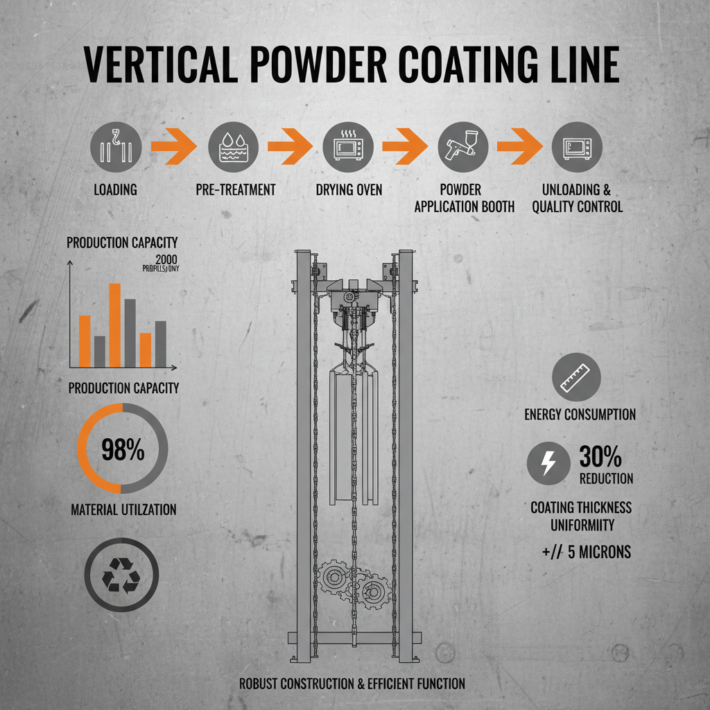 vertical powder coating line