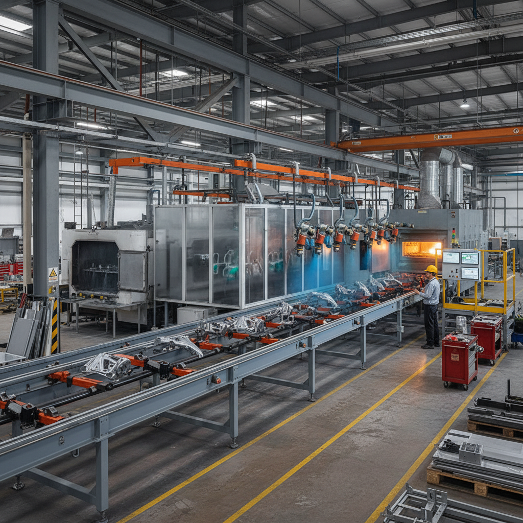 automatic powder coating line