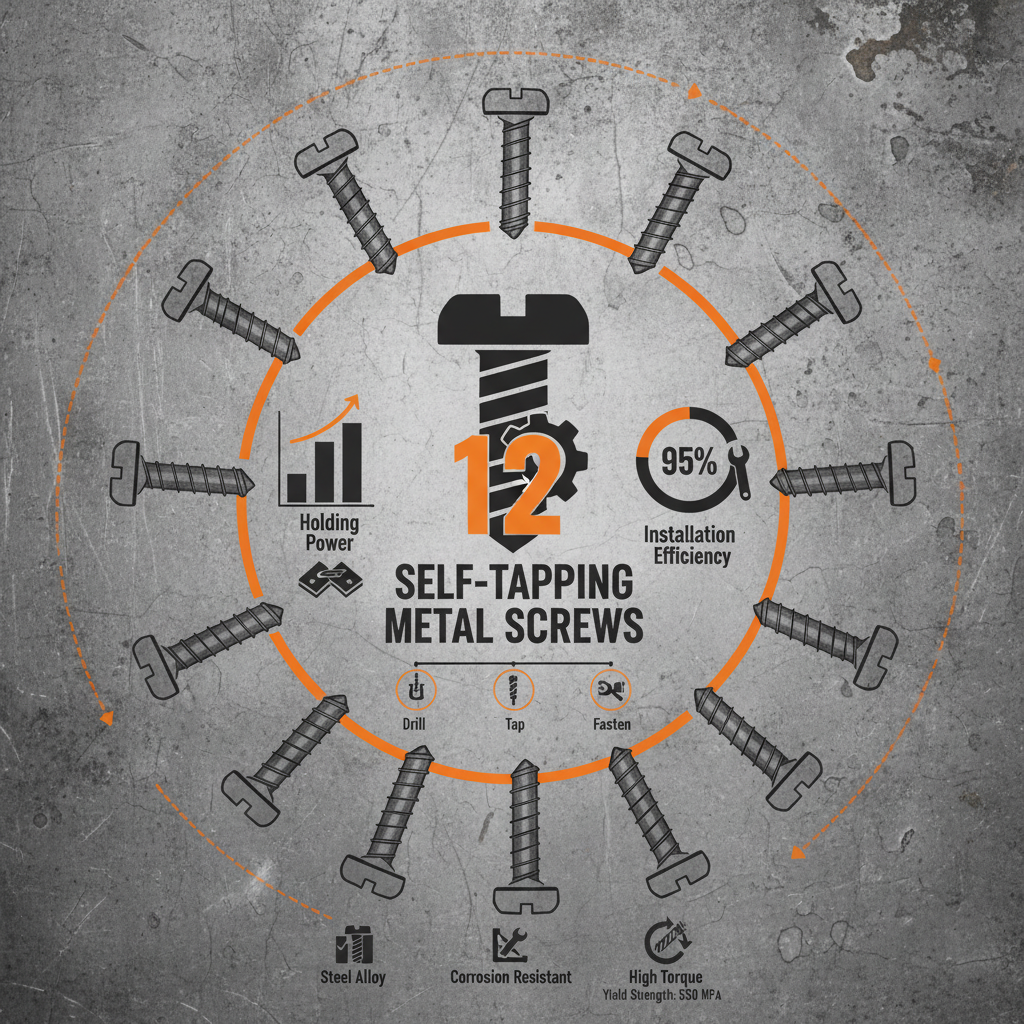 12 self tapping metal screws