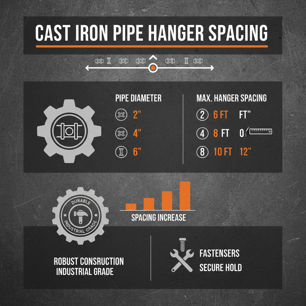 cast iron pipe hanger spacing