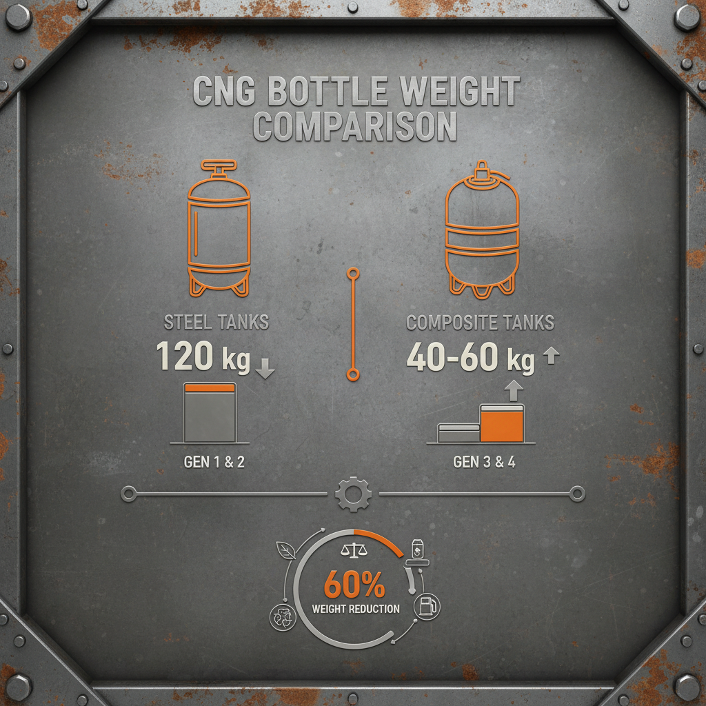 cng bottle weight