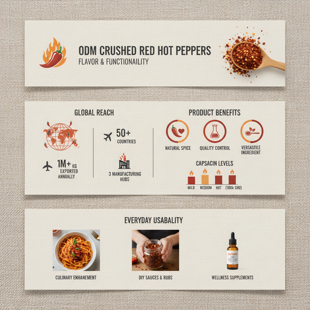 odm crushed red hot peppers