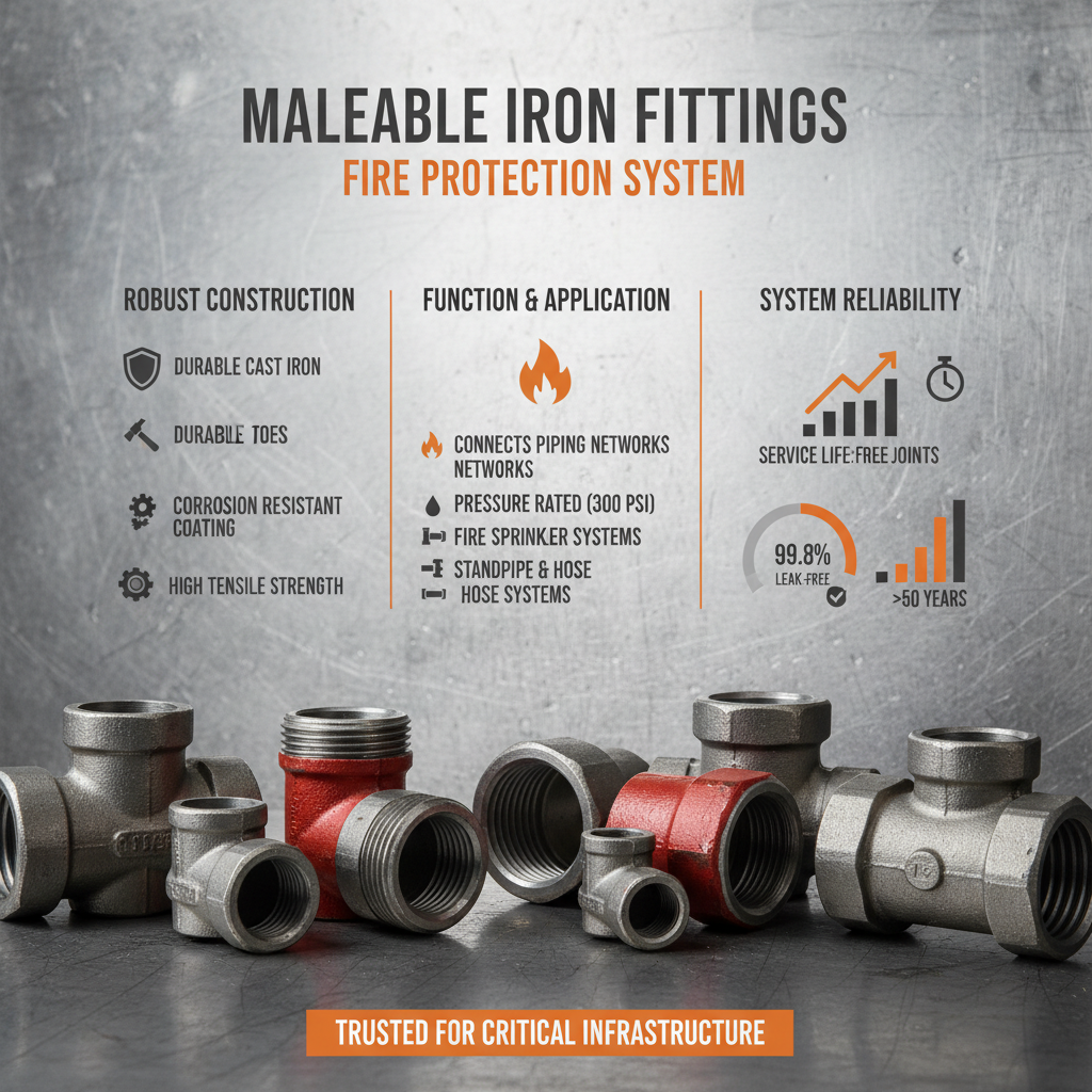 malleable iron fittings for fire protection system