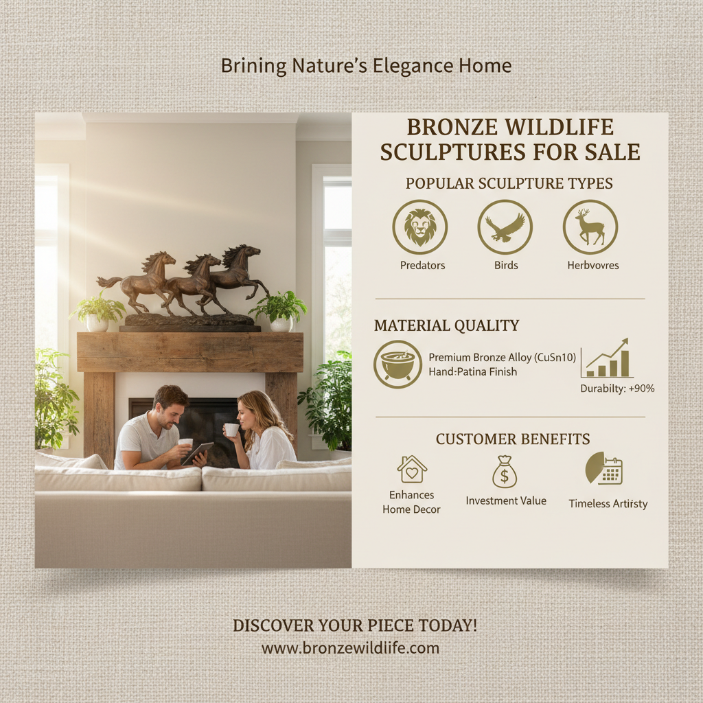 Discover Exquisite Bronze Wildlife Sculptures for Sale Online