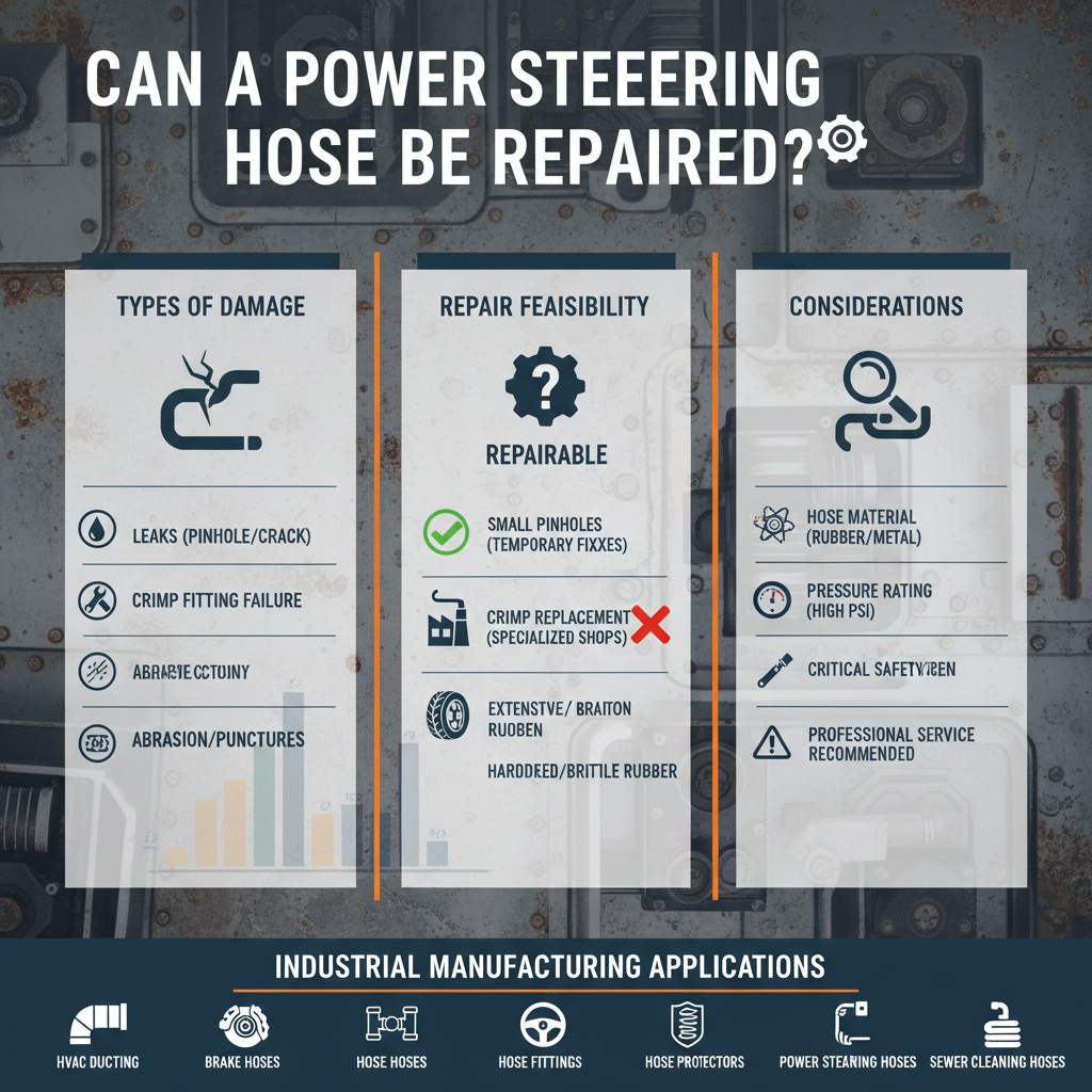 Can a Power Steering Hose Be Repaired Assessing Feasibility and Safety