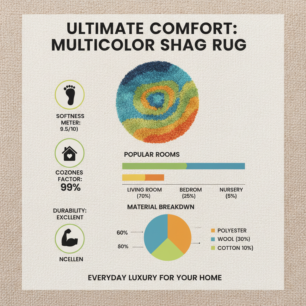 Enhance Home Comfort and Style with a Luxurious Multicolor Shag Rug