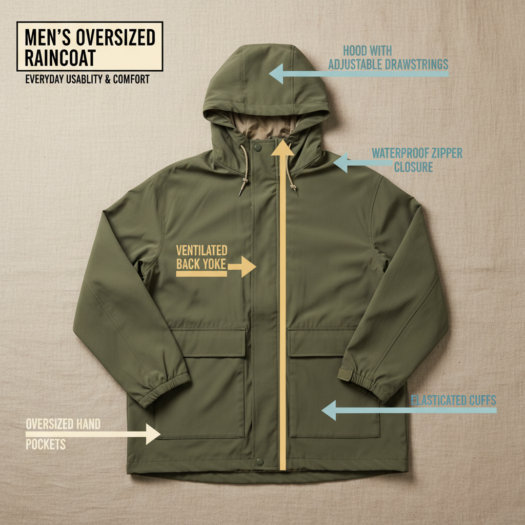 The Definitive Guide to Mens Oversized Raincoats Style and Functionality