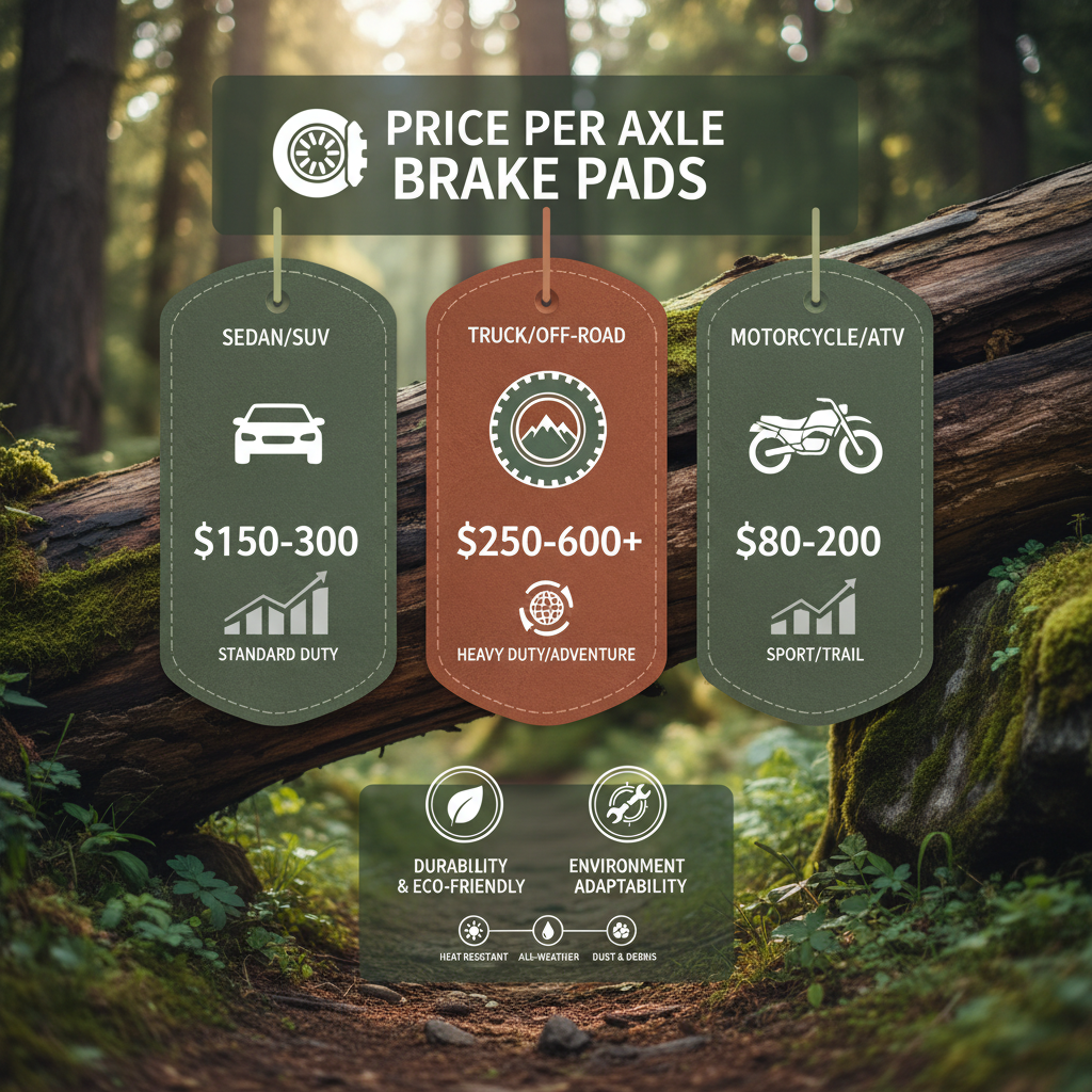 price per axle brake pads