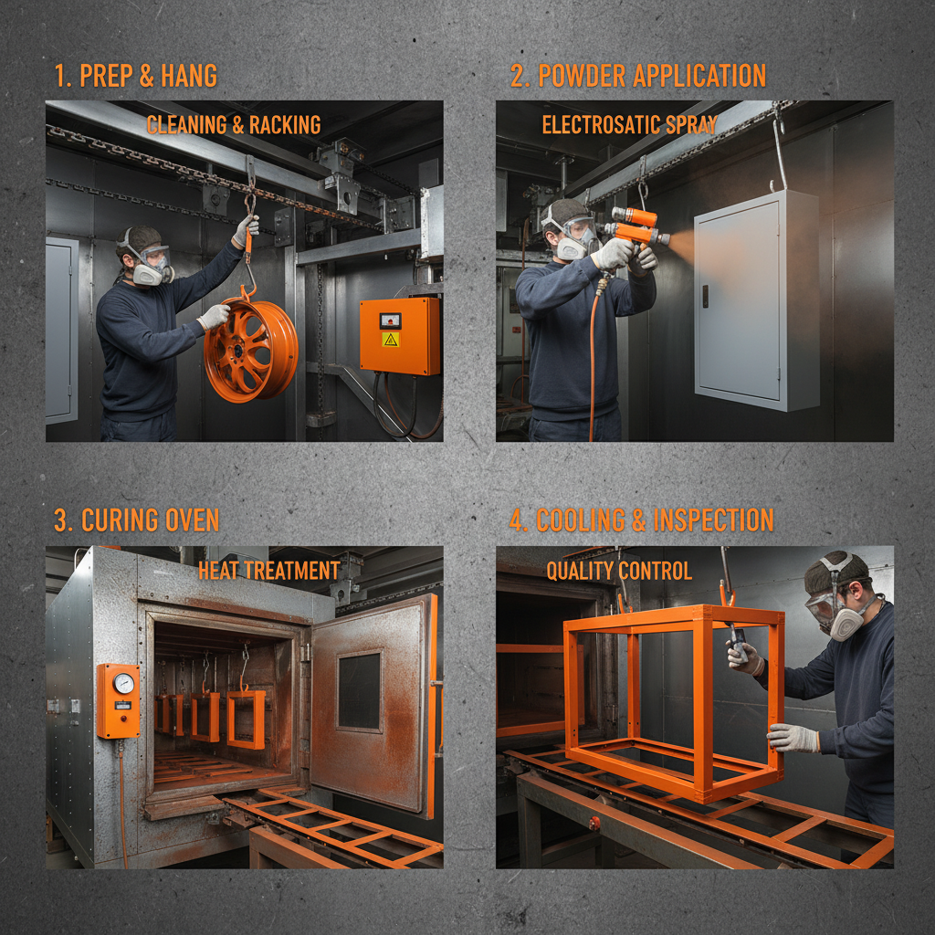 manual powder coating line