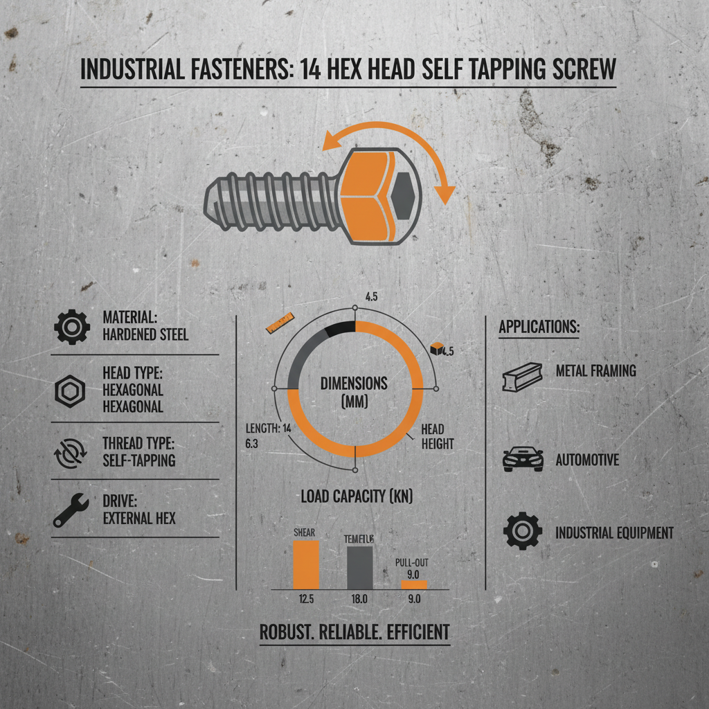 14 hex head self tapping screw