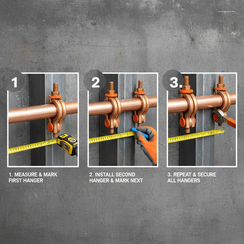 copper pipe hanger spacing