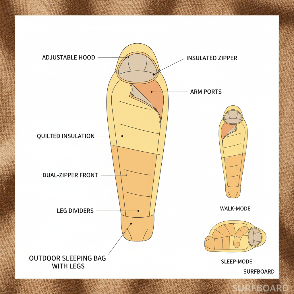 Experience Ultimate Comfort with a Versatile Sleeping Bag with Legs