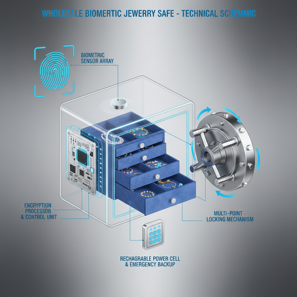 Wholesale biometric jewelry safe