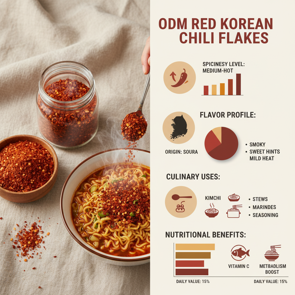 odm red korean chili flakes