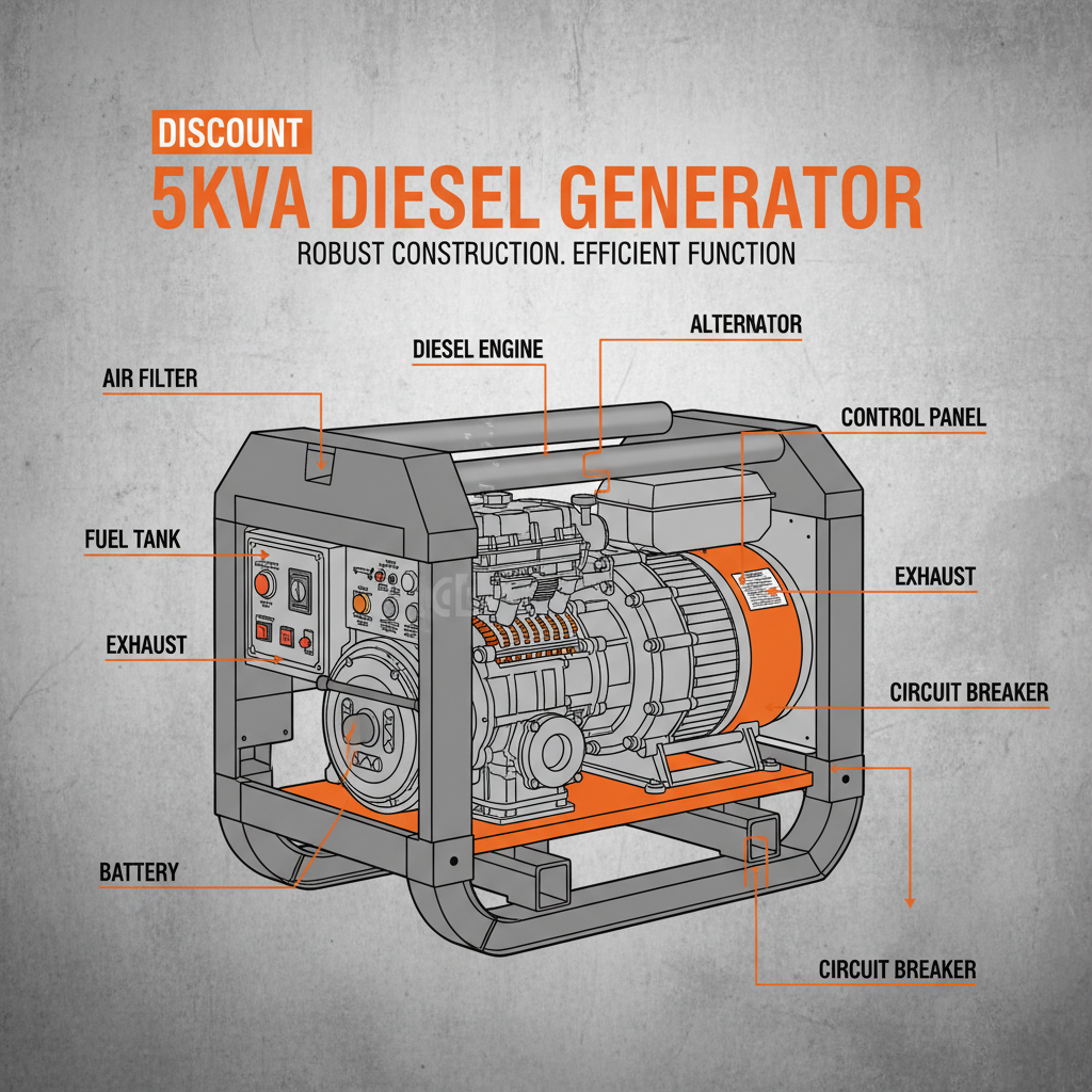 Discount 5kva diesel generator