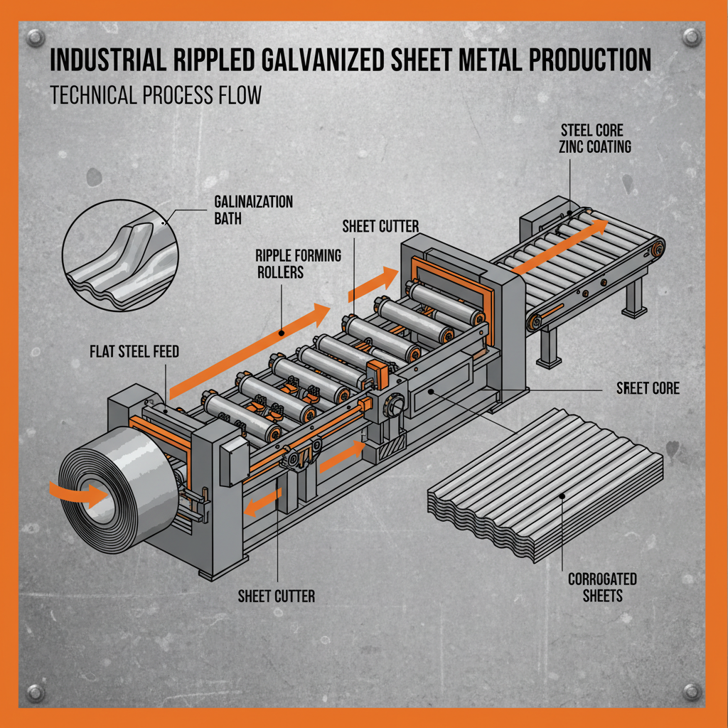 rippled galvanized sheet metal
