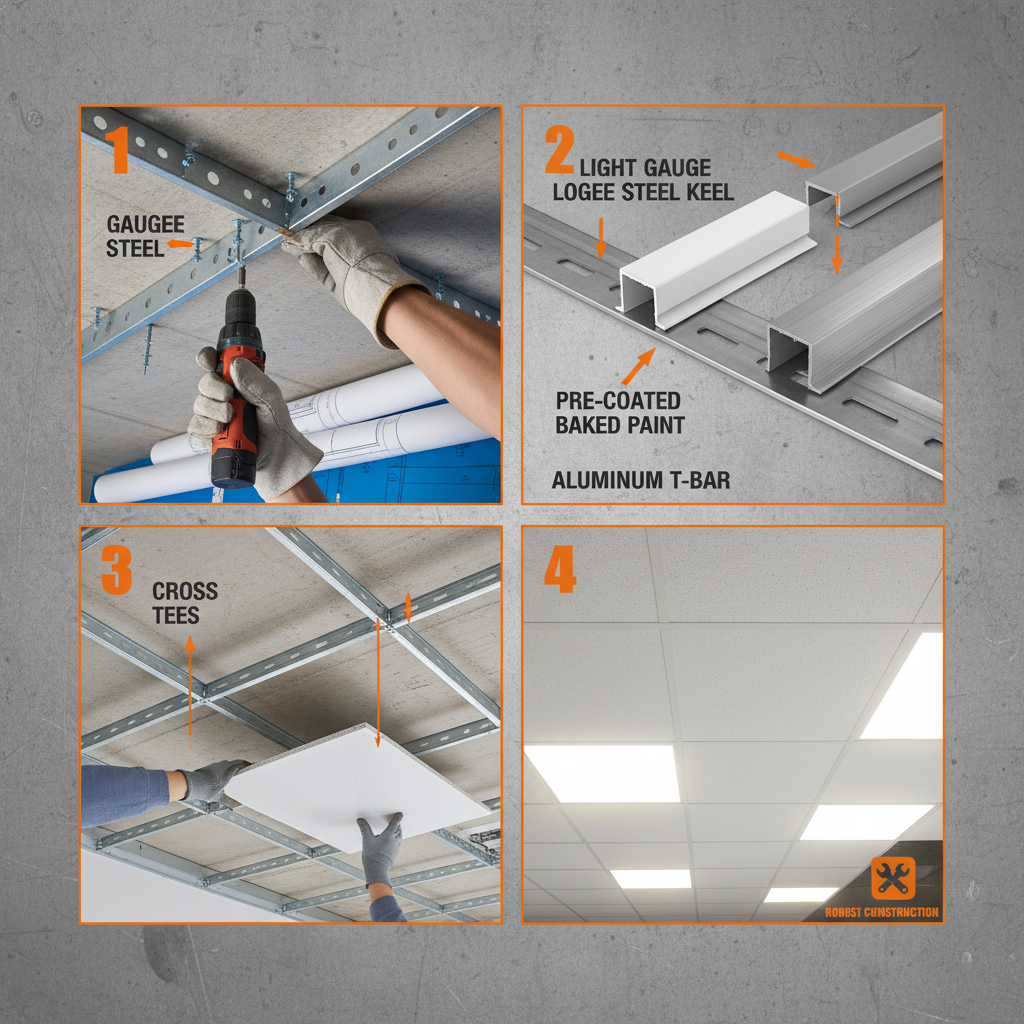 aluminium grid false ceiling