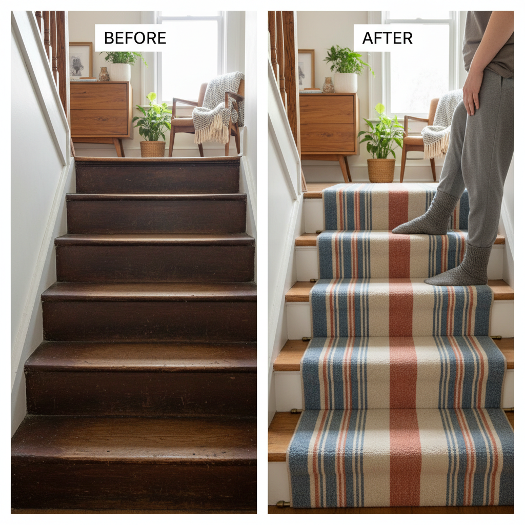 Enhancing Stair Safety and Style with Striped Stair Carpet Solutions