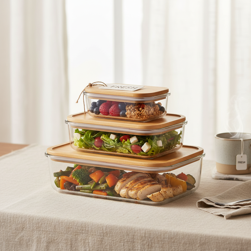 large glass food storage containers