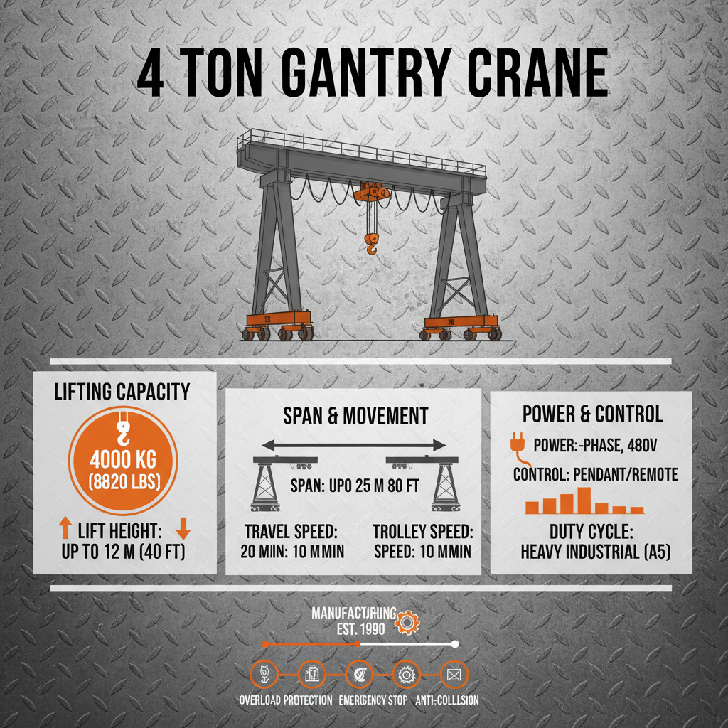 Maximize Lifting Efficiency with a Robust 4 Ton Gantry Crane Solution
