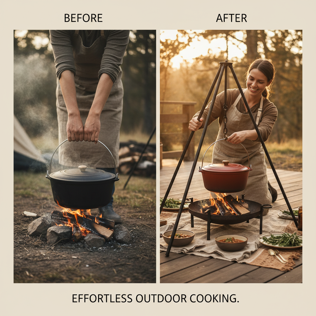 Explore the Versatility of a Cast Iron Dutch Oven with Tripod for Outdoor Cooking