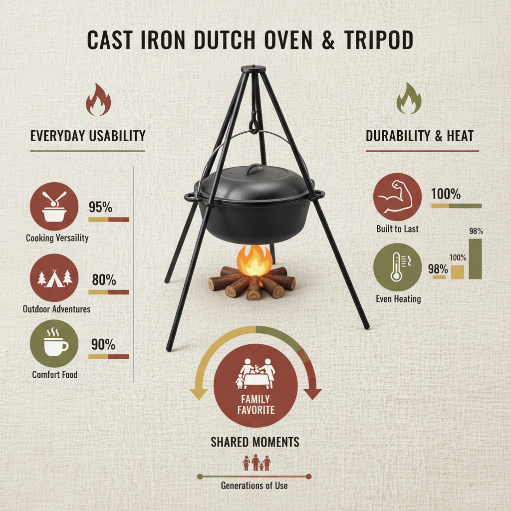 Explore the Versatility of a Cast Iron Dutch Oven with Tripod for Outdoor Cooking